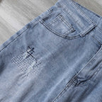 Chrome Hearts Cross Denim Shorts