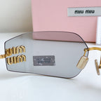 Miu Miu New Rimless Shield Sunglasses