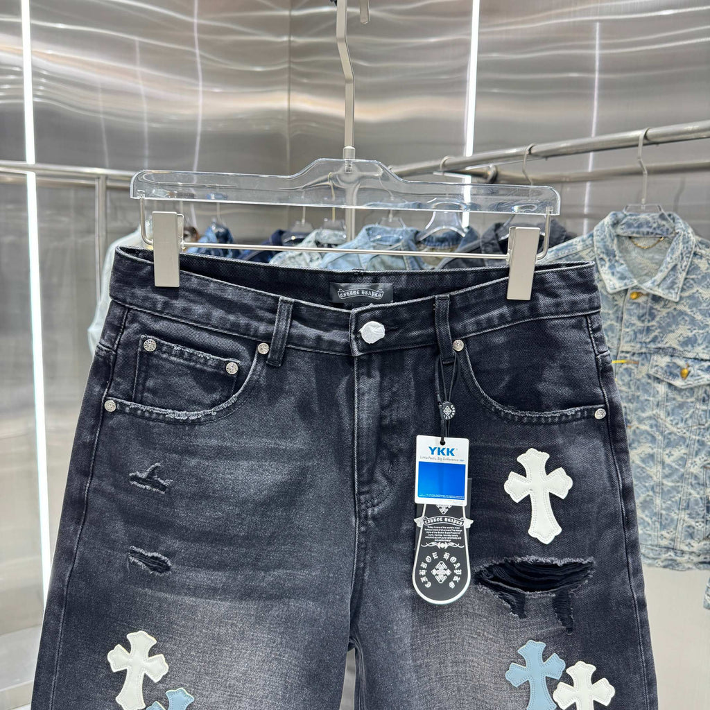 Chrome Hearts Cross Denim Shorts