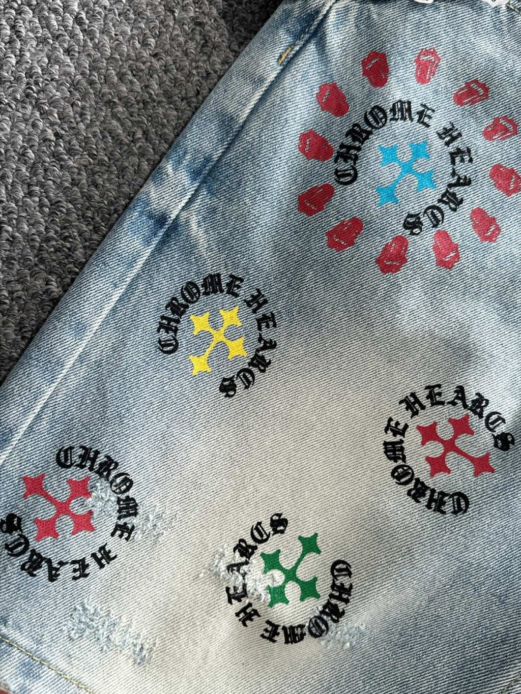 Chrome Hearts Cross Denim Shorts