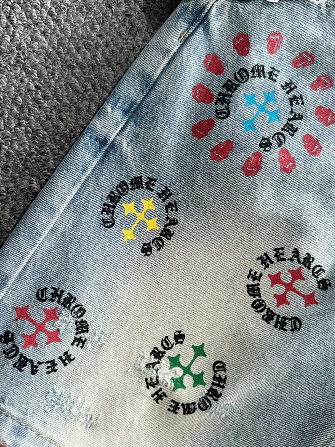 Chrome Hearts Cross Denim Shorts