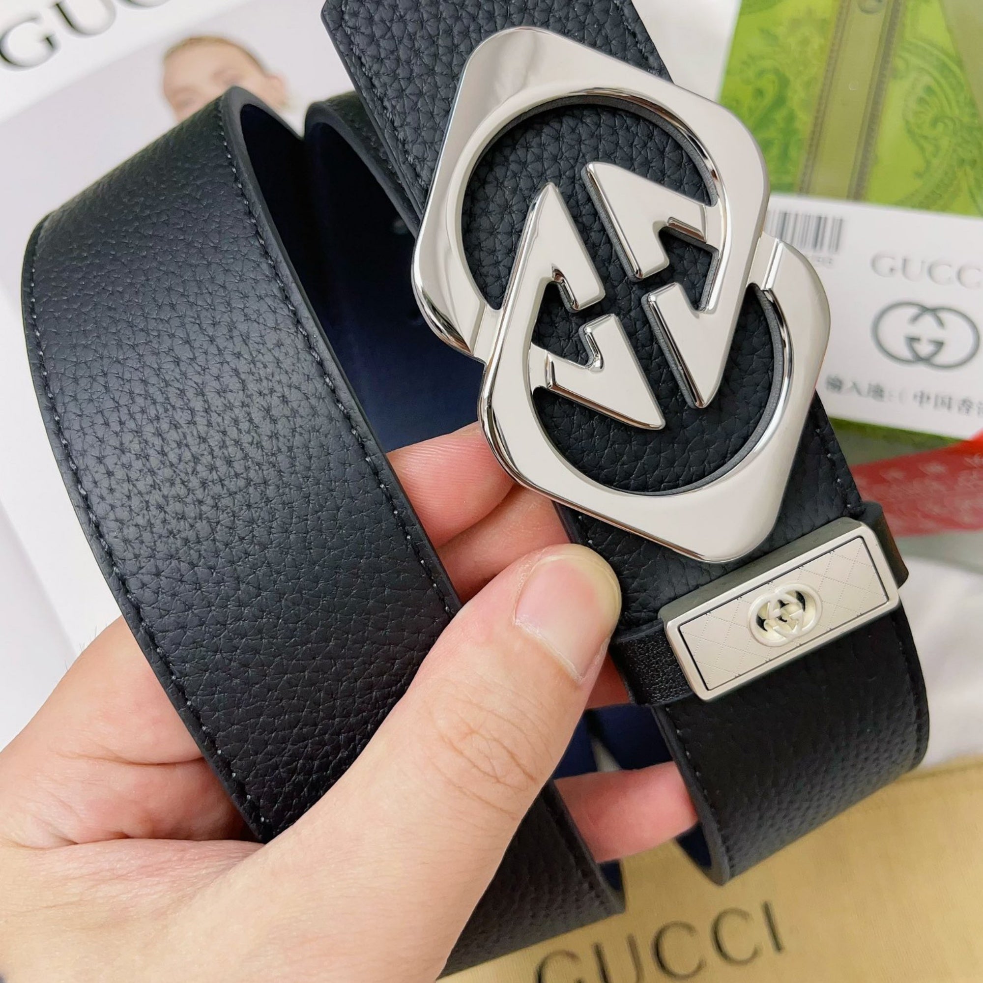 Gucci Men's Leather Belt – 3.8cm Width