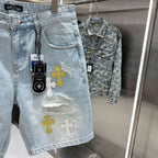 Chrome Hearts Cross Denim Shorts