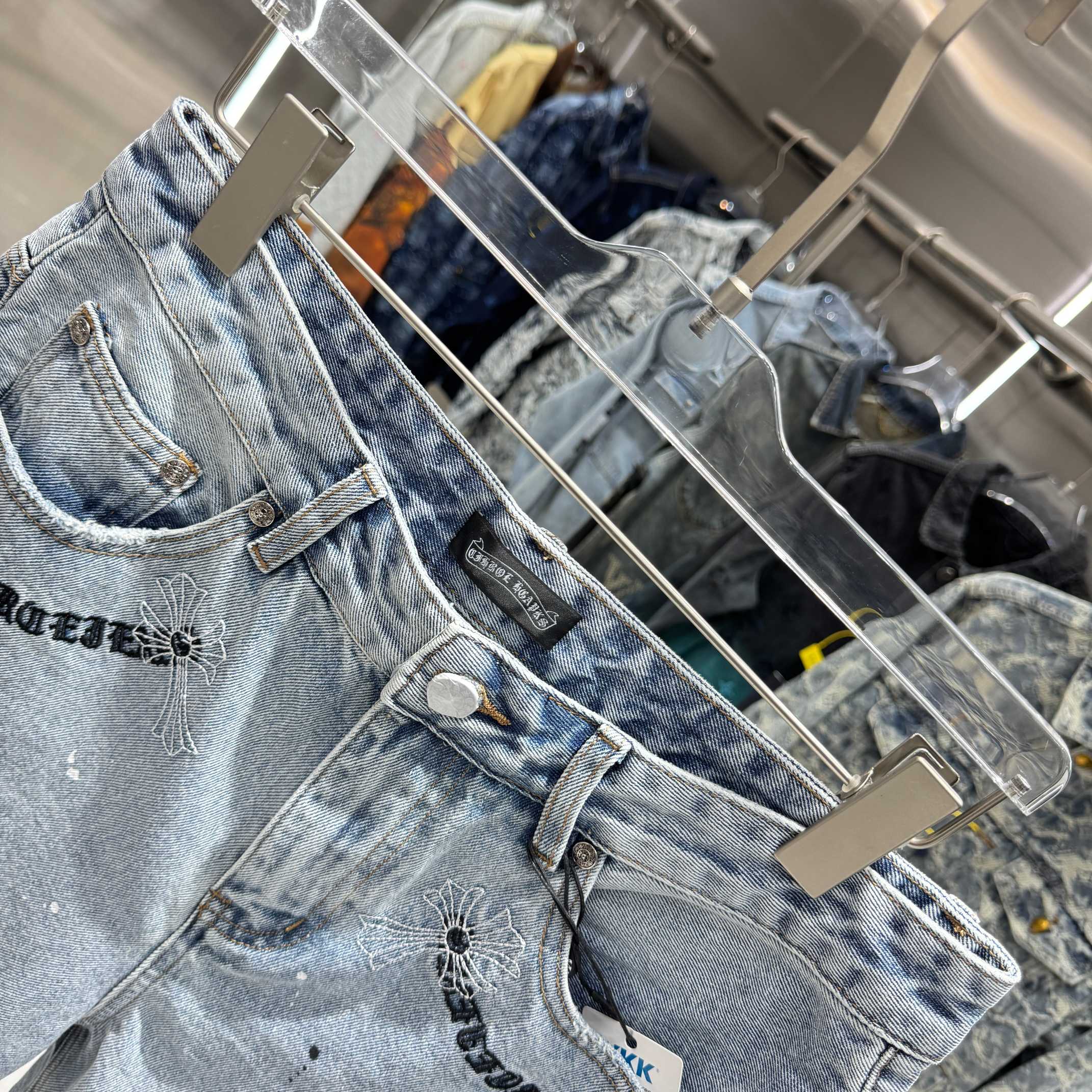 Chrome Hearts Cross Denim Shorts