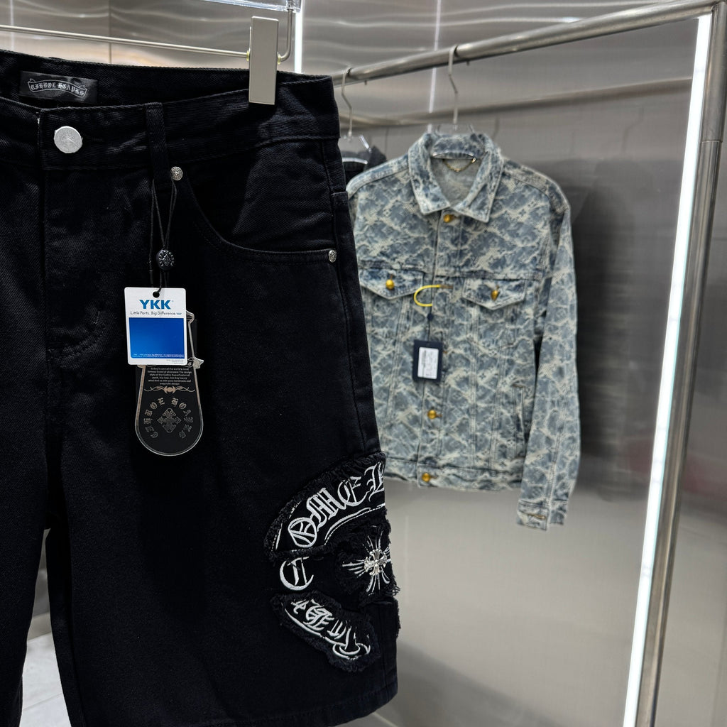Chrome Hearts Cross Denim Shorts