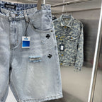 Chrome Hearts Cross Denim Shorts