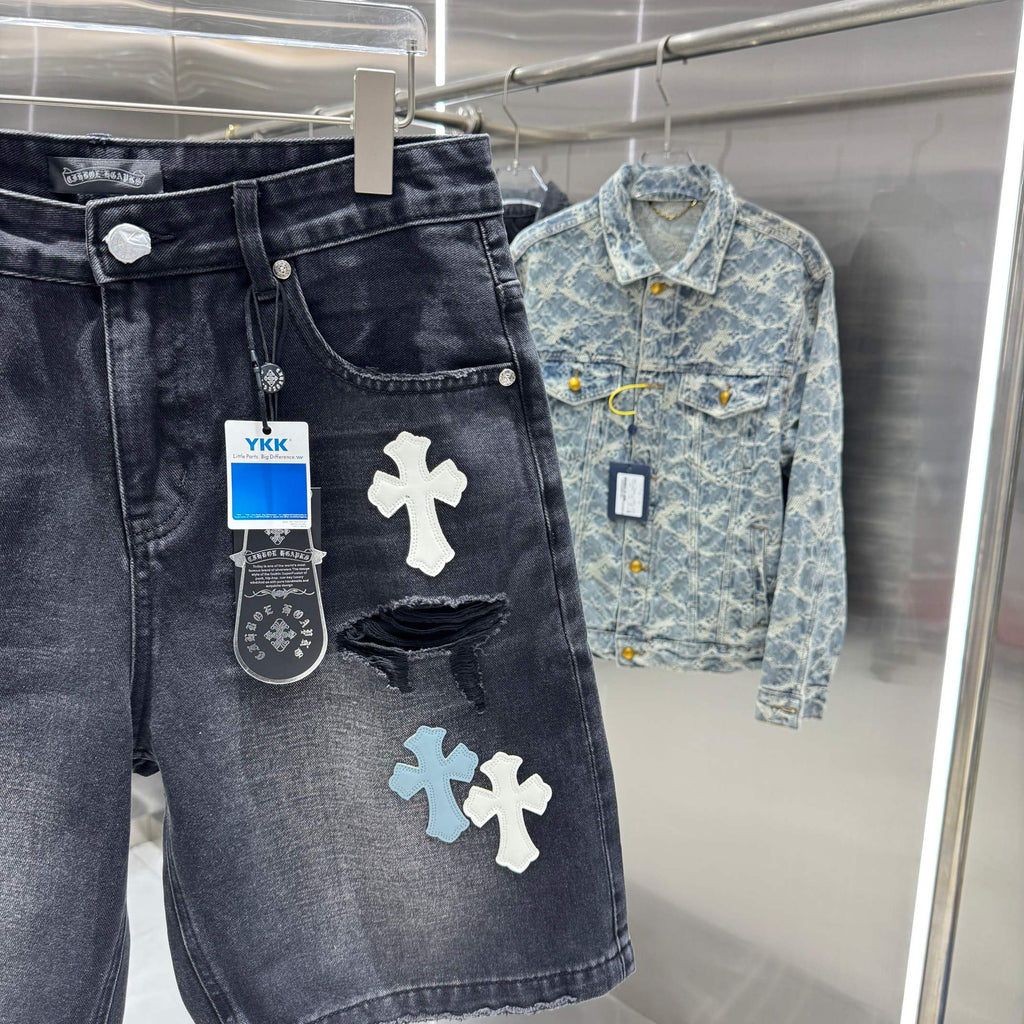Chrome Hearts Cross Denim Shorts