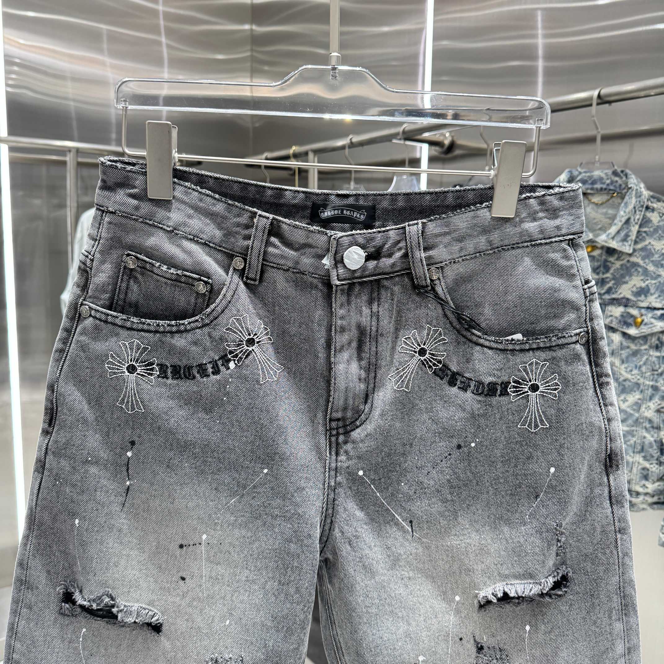 Chrome Hearts Cross Denim Shorts