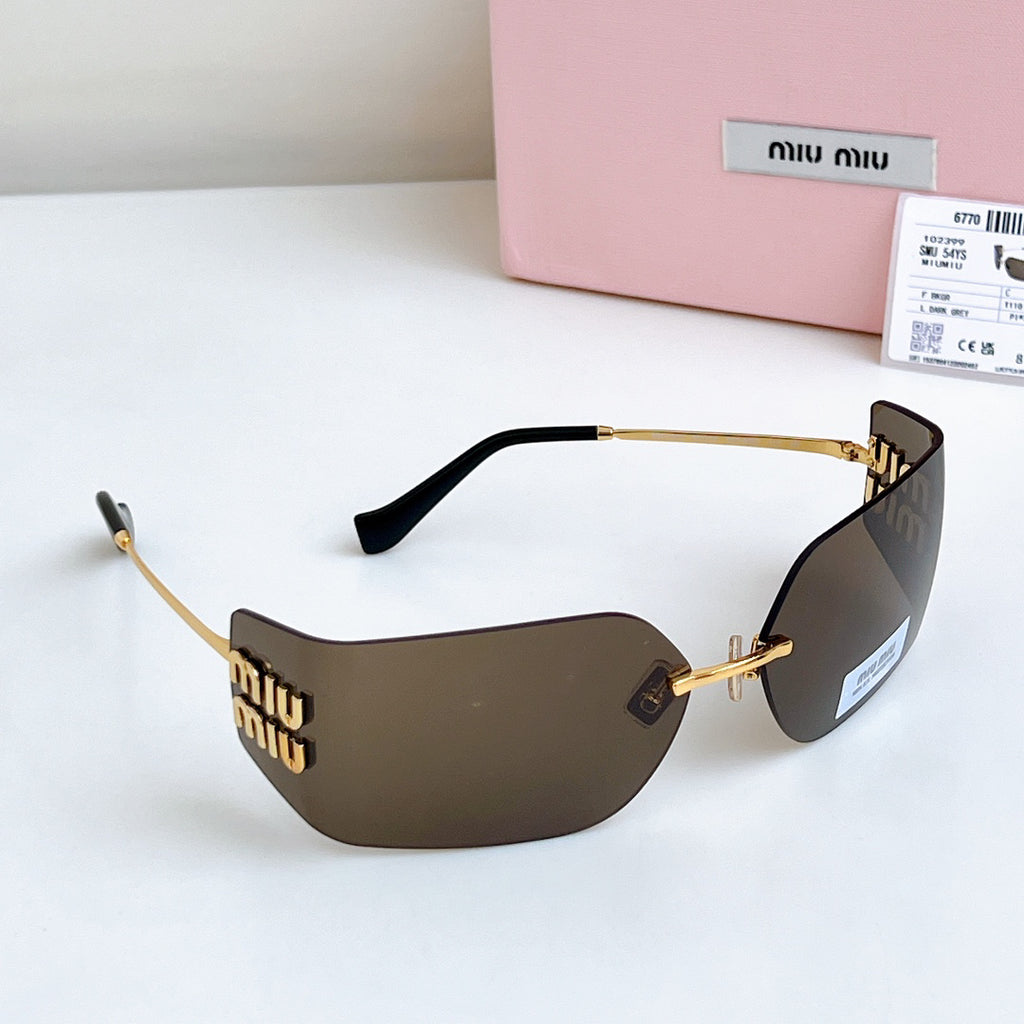 Miu Miu New Rimless Shield Sunglasses