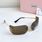Miu Miu New Rimless Shield Sunglasses