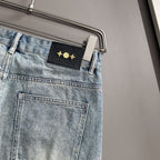 Louis Vuitton Denim Shorts Distressed Finish