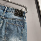 Louis Vuitton Denim Shorts Distressed Finish
