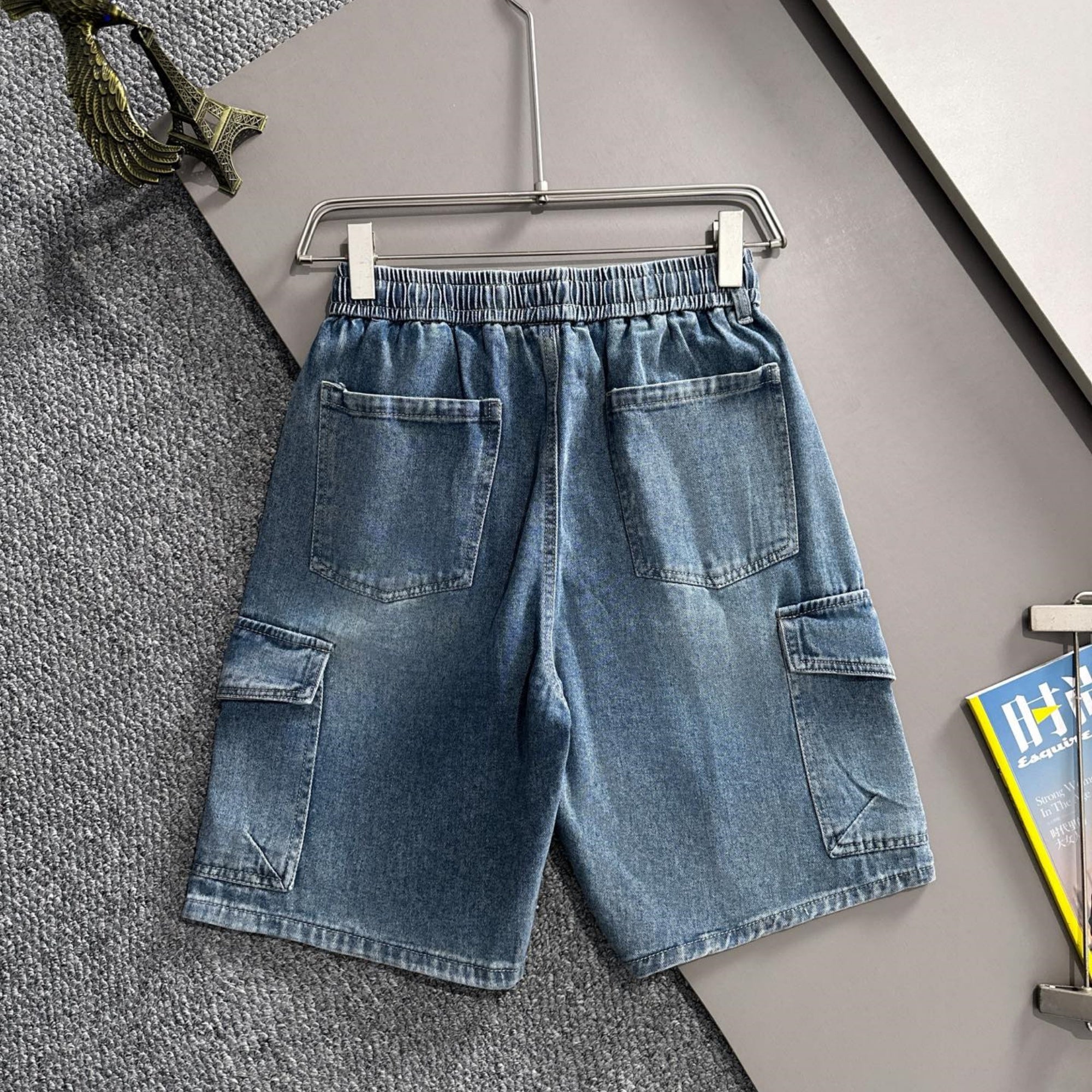 Louis Vuitton Denim Shorts Distressed Finish
