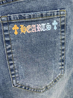 Chrome Hearts Cross Denim Shorts