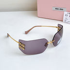 Miu Miu New Rimless Shield Sunglasses