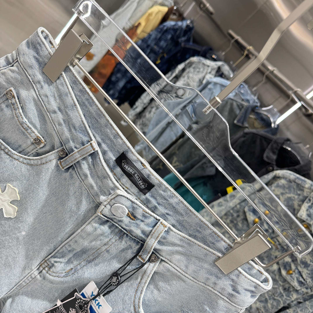 Chrome Hearts Cross Denim Shorts