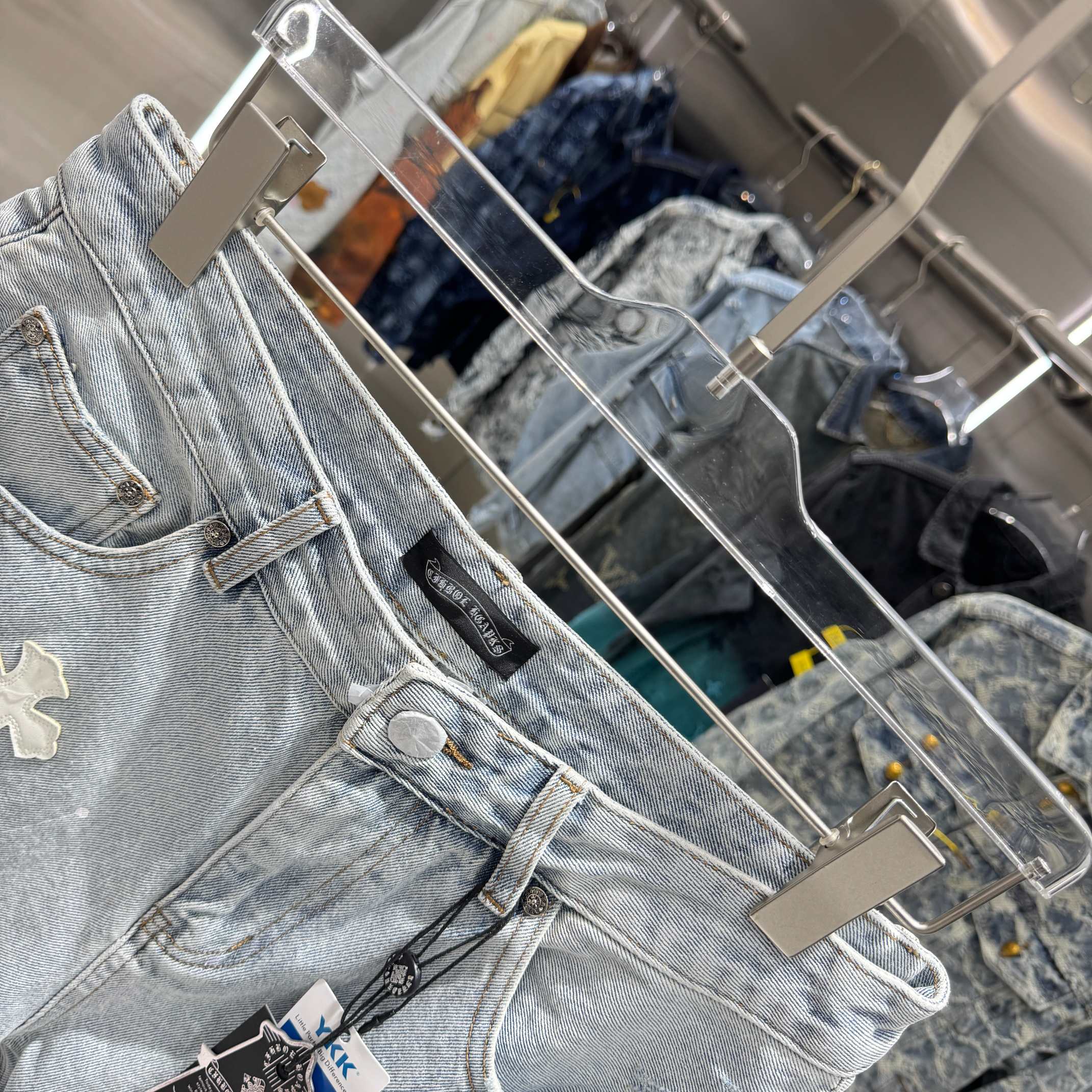 Chrome Hearts Cross Denim Shorts