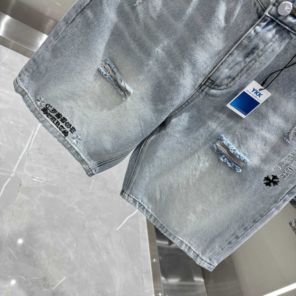 Chrome Hearts Cross Denim Shorts