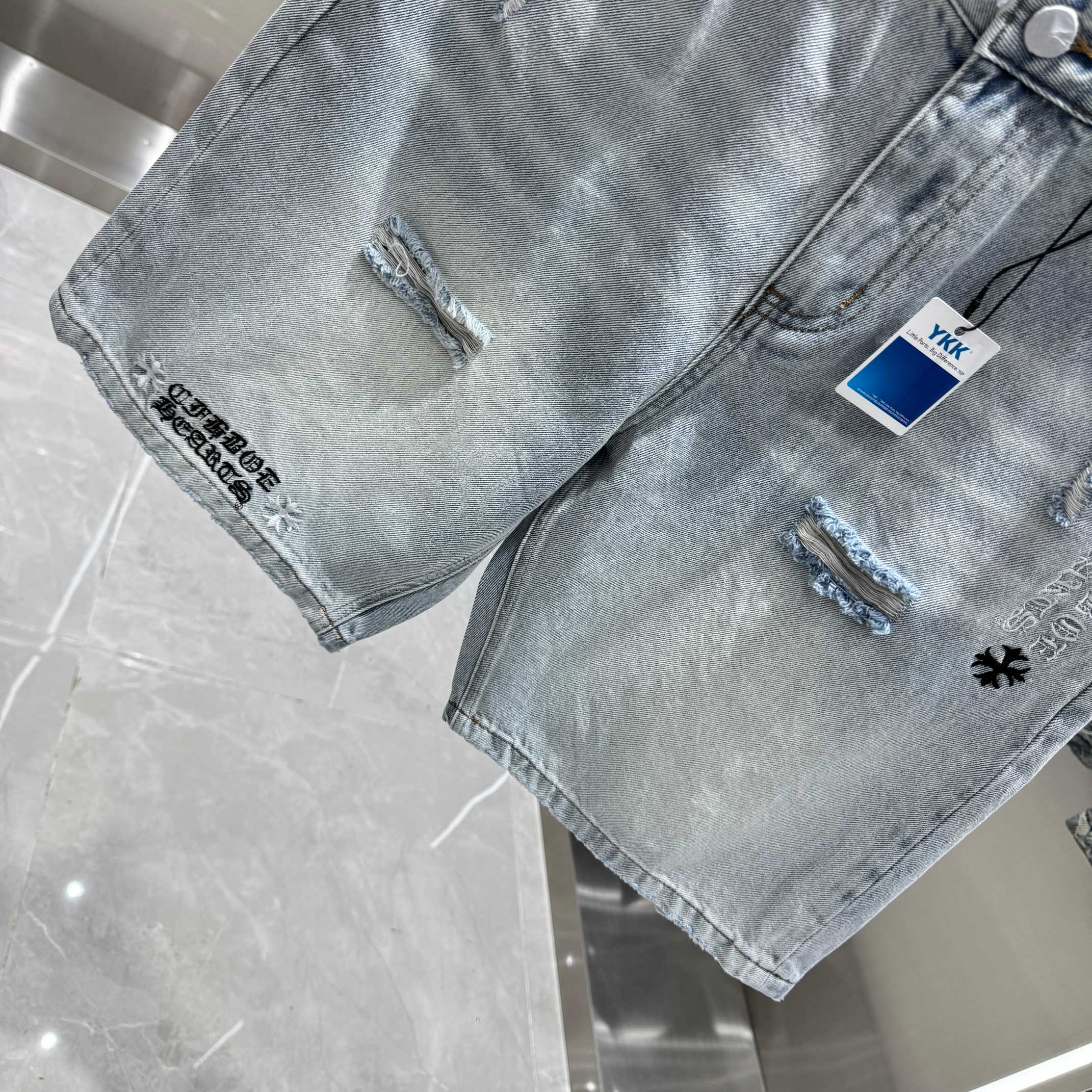 Chrome Hearts Cross Denim Shorts