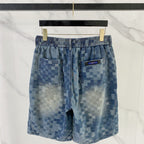 Louis Vuitton Denim Shorts Distressed Finish