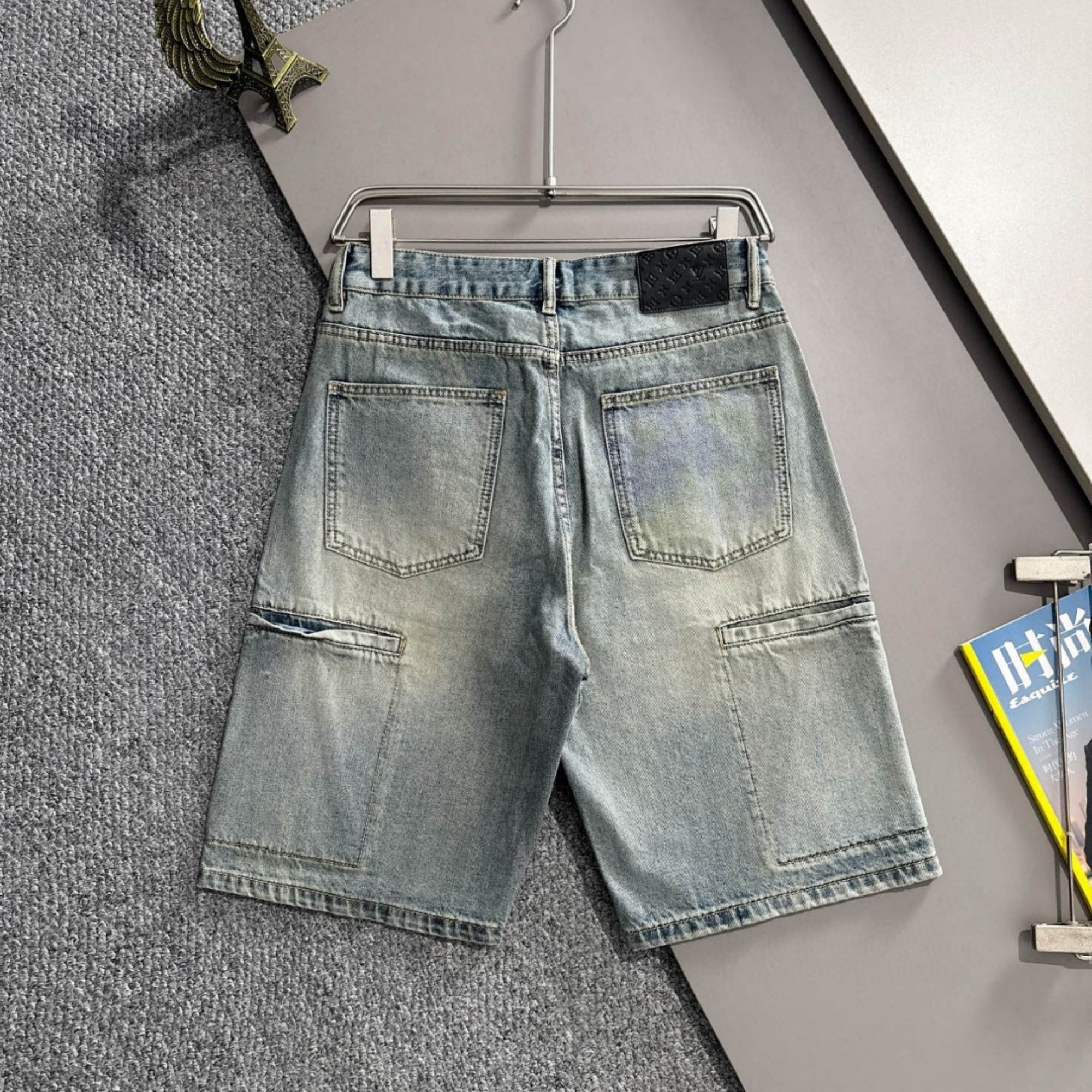 Louis Vuitton Denim Shorts Distressed Finish
