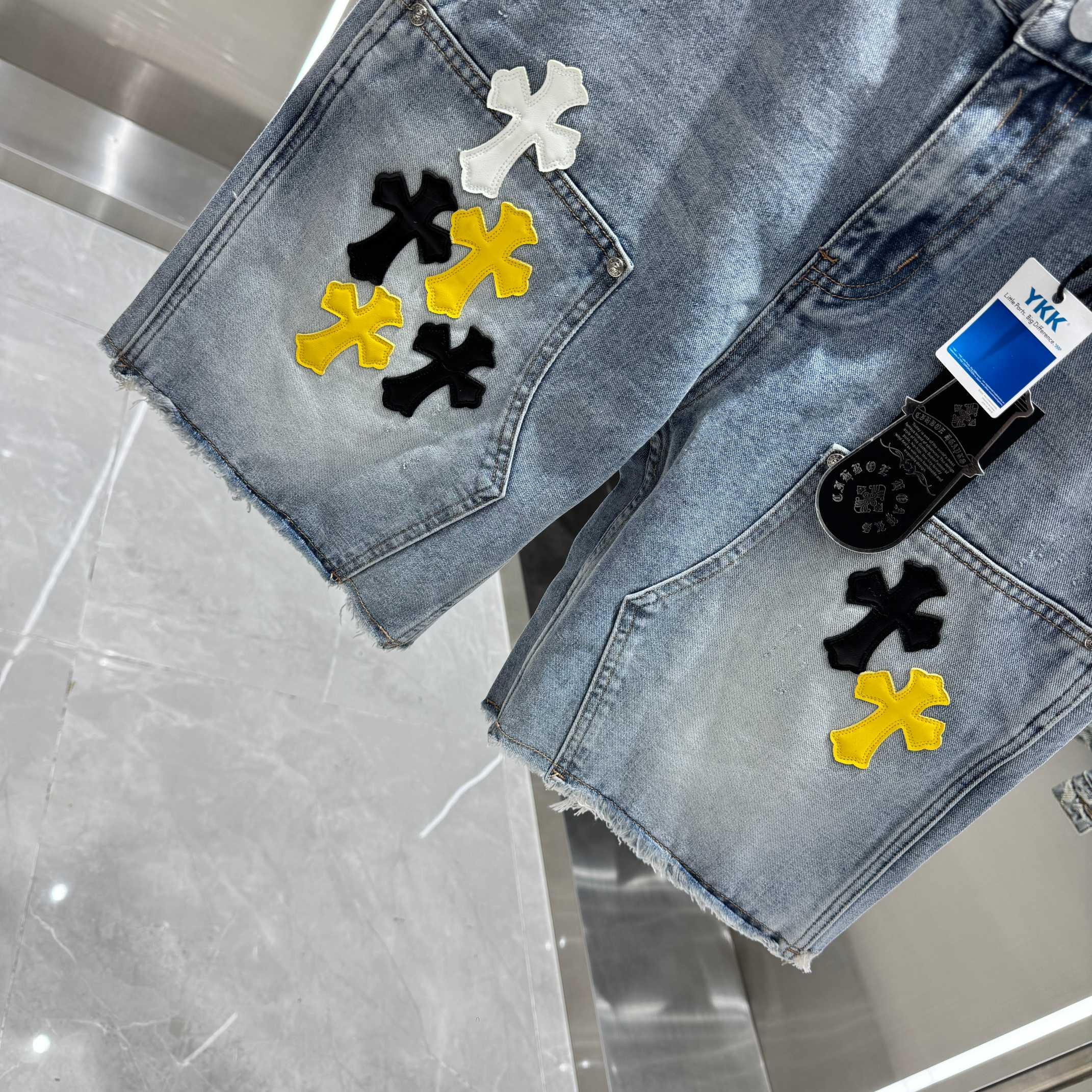 Chrome Hearts Cross Denim Shorts