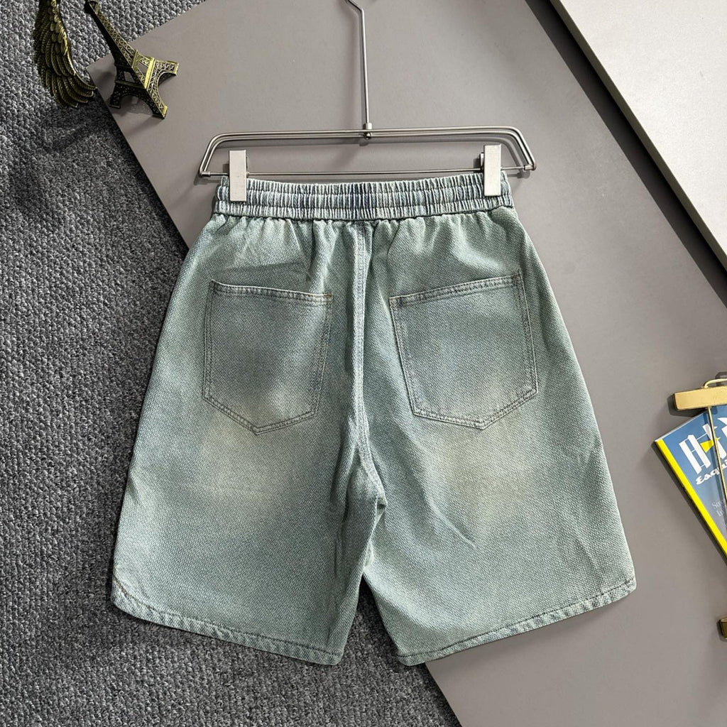Louis Vuitton Denim Shorts Distressed Finish