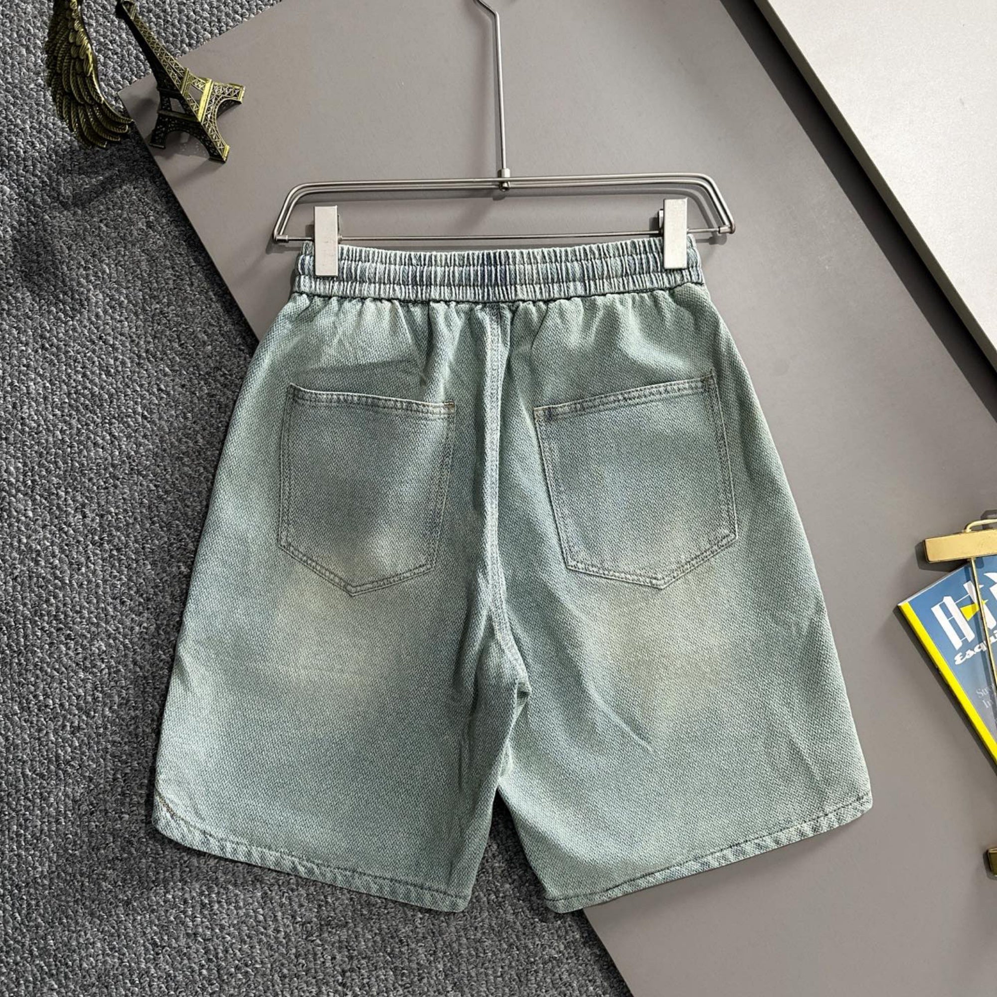 Louis Vuitton Denim Shorts Distressed Finish