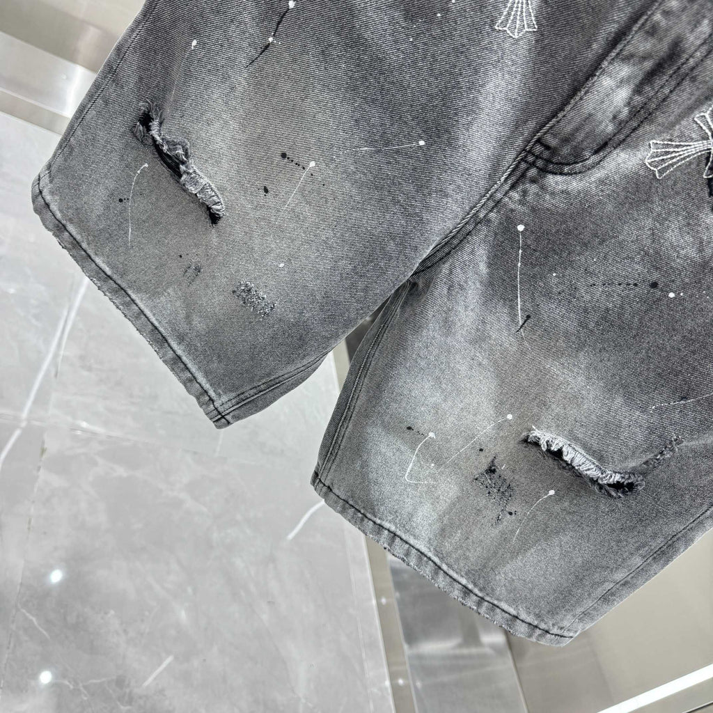Chrome Hearts Cross Denim Shorts