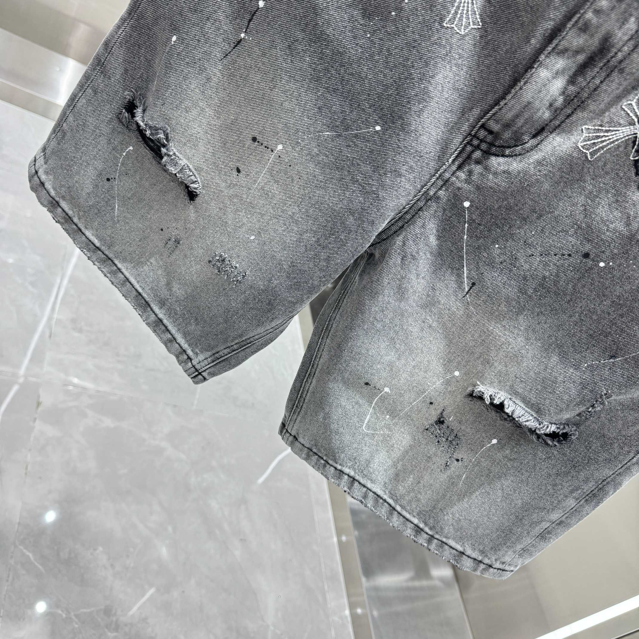 Chrome Hearts Cross Denim Shorts