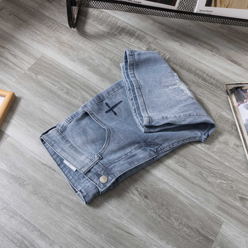Chrome Hearts Cross Denim Shorts