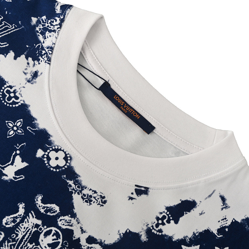 Louis Vuitton Paisley Monogram Embossed Short-Sleeve T-Shirt | Combed Cotton