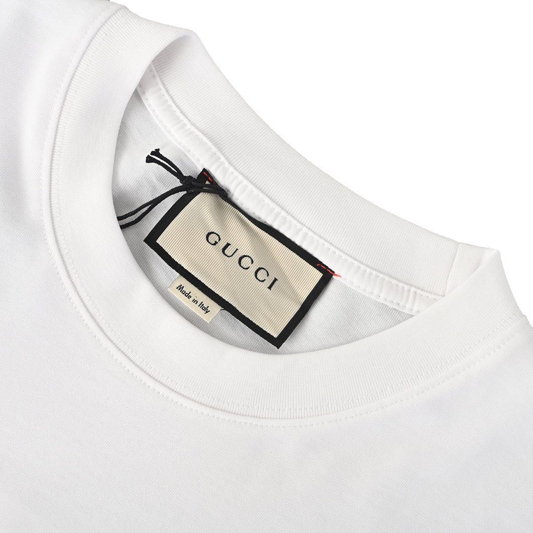 Gucci Embossed Letter Short-Sleeve T-Shirt