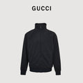 Gucci Rhinestone-Embellished Zip-Up Turtleneck Jacket