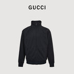 Gucci Rhinestone-Embellished Zip-Up Turtleneck Jacket