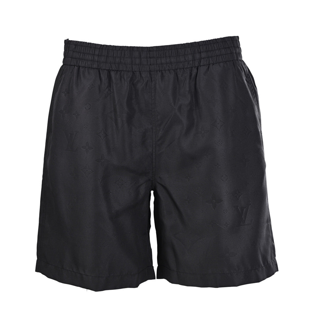 Louis Vuitton All-Over Print Washed Denim Shorts