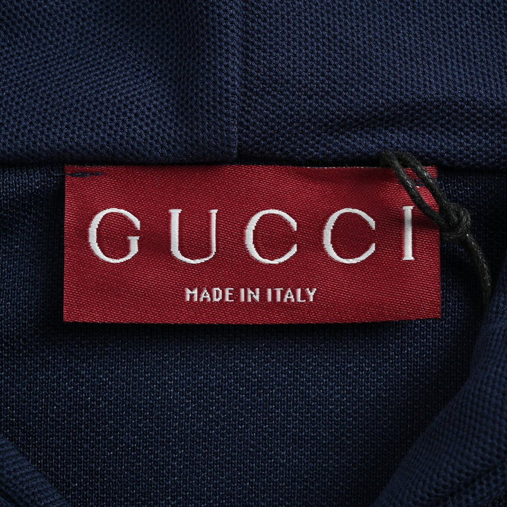 Gucci lettered zip-up hooded jacket