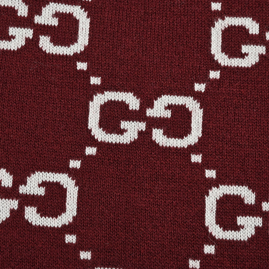 Gucci Reversible GG-Pattern Cashmere Knit Jacket