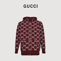 Gucci Reversible GG-Pattern Cashmere Knit Jacket