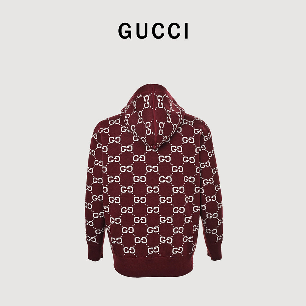 Gucci Reversible GG-Pattern Cashmere Knit Jacket