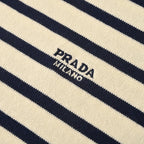 Prada 2026 Inverted Triangle Logo Embroidered T-Shirt S-XL