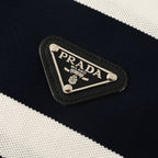 Prada 2026 Classic Triangle Logo Cotton T-Shirt S-XL