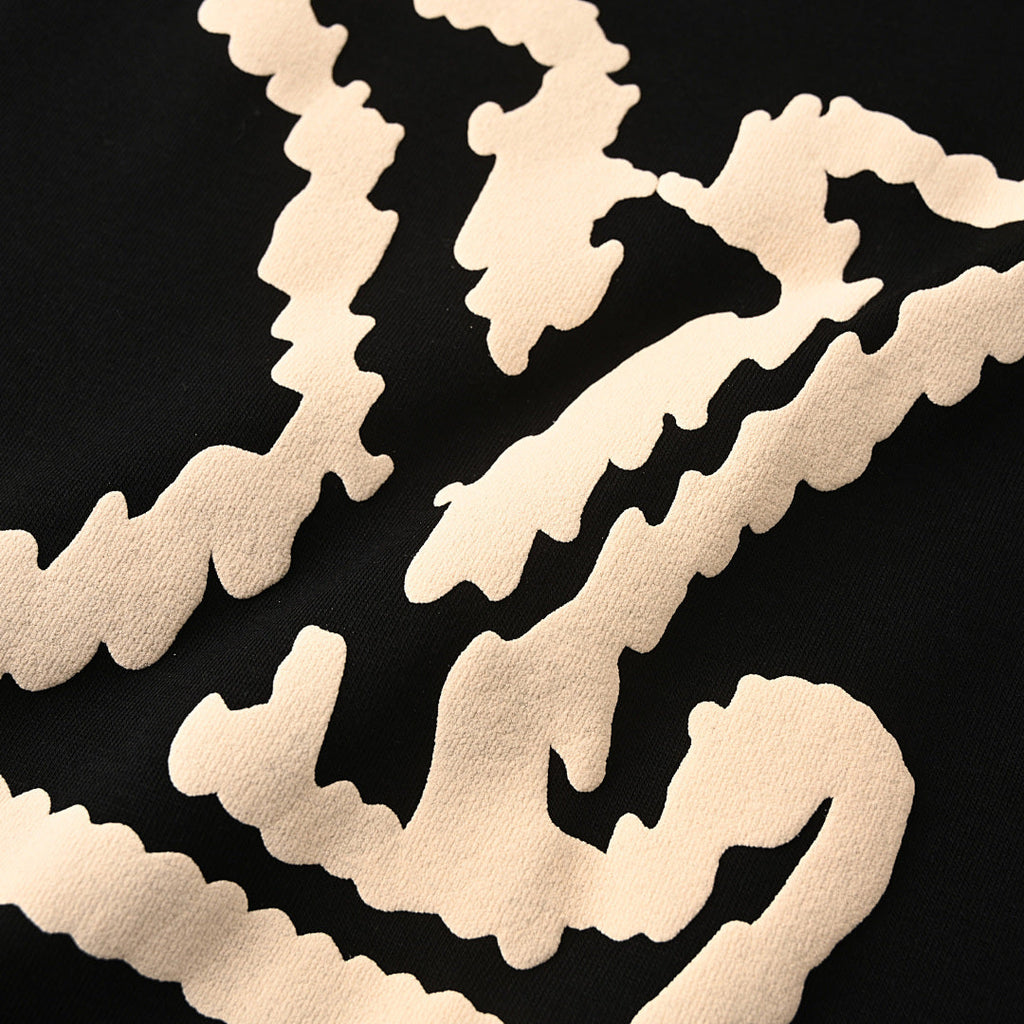 Louis Vuitton Cloud Monogram Foam-Print Short-Sleeve T-Shirt | Black | Combed Cotton