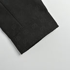Gucci All-Over GG Jacquard Zip-Front Jacket with Fold-Over Collar