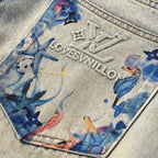 Louis Vuitton Spring/Summer 2025: Denim Trousers with Embossed LV Starfish on Back Pocket