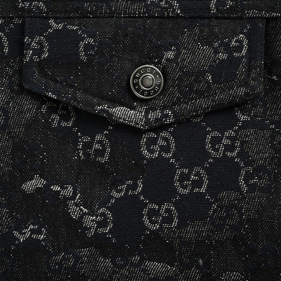 Gucci GG Monogram Hooded Zip Jacket – Black