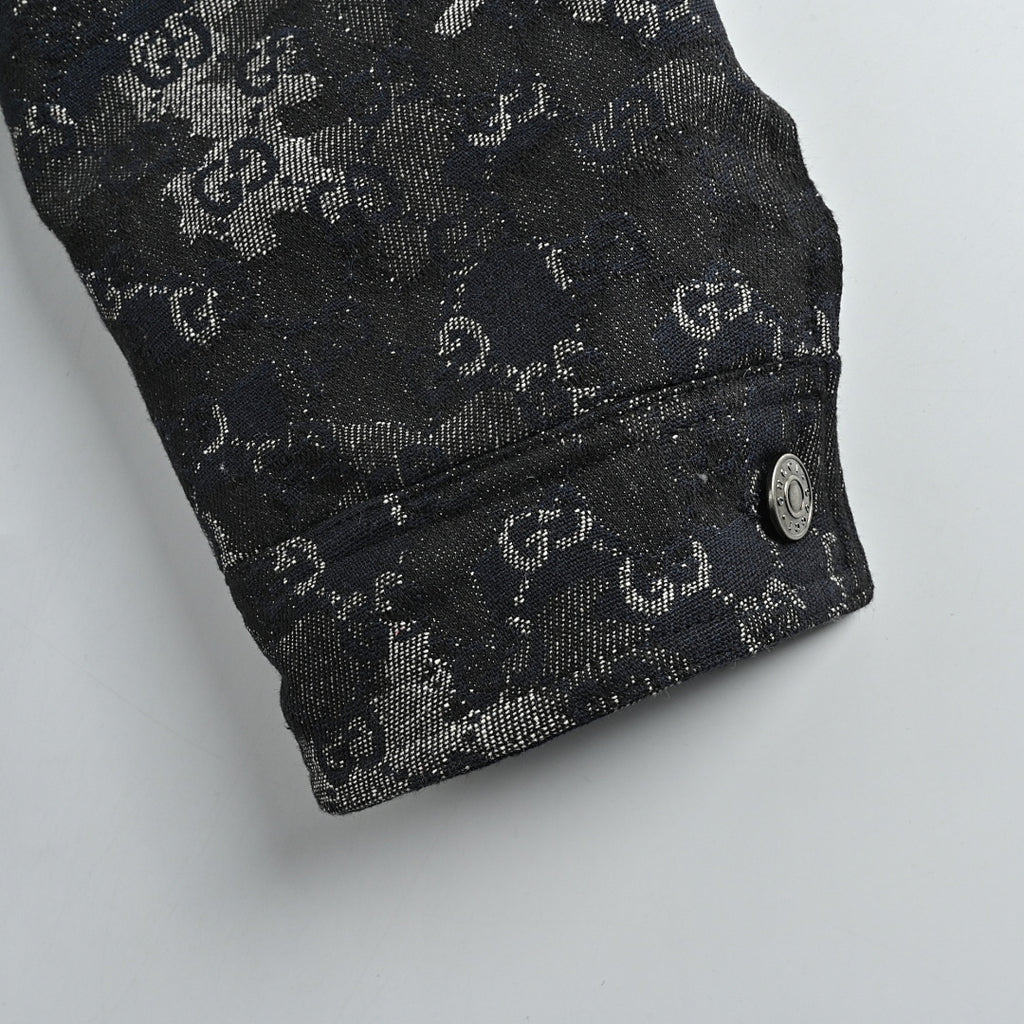 Gucci GG Monogram Hooded Zip Jacket – Black