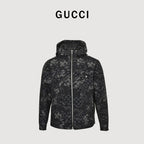 Gucci GG Monogram Hooded Zip Jacket – Black