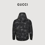 Gucci GG Monogram Hooded Zip Jacket – Black