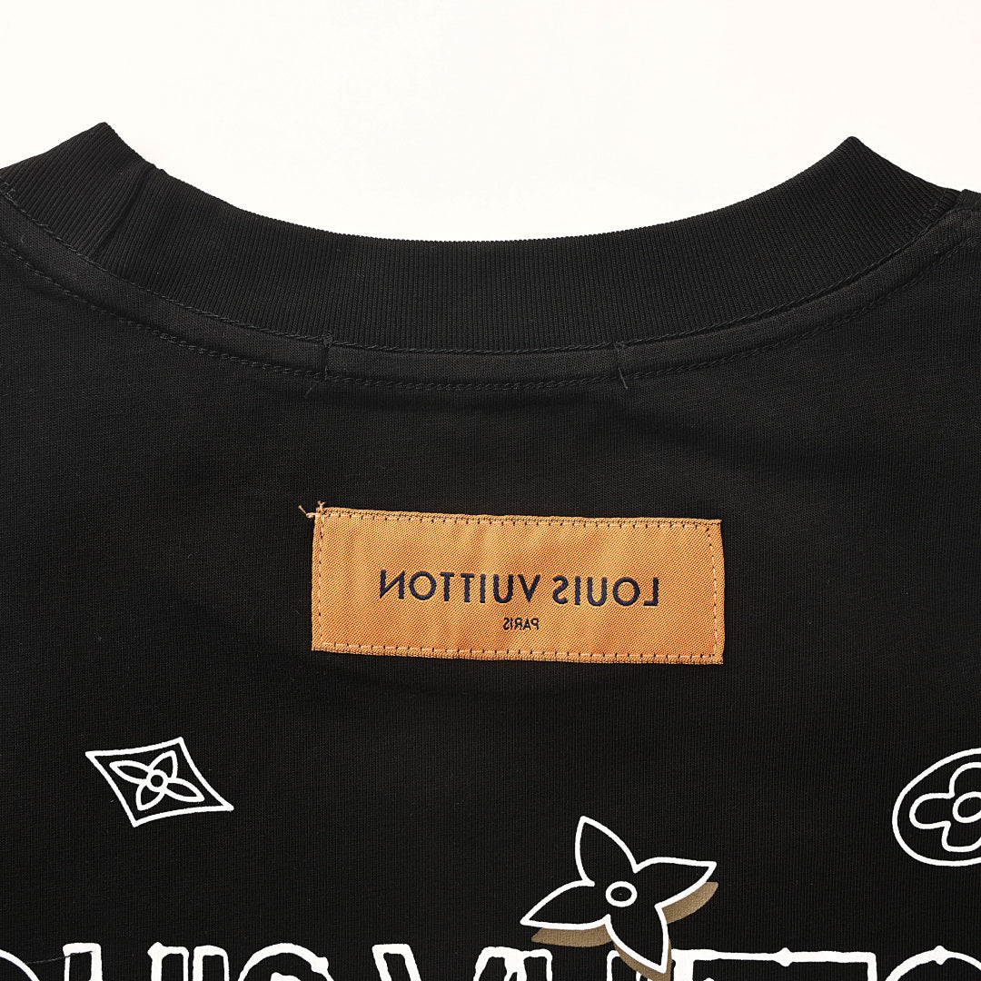 Louis Vuitton All-Over Monogram Print Short-Sleeve T-Shirt | Brown & Gold | Unisex